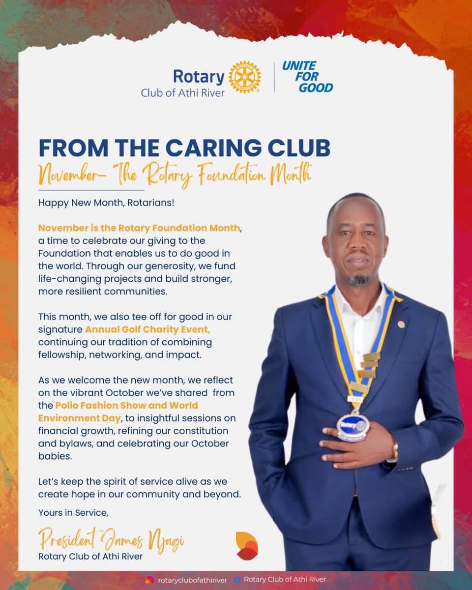 A message from our President