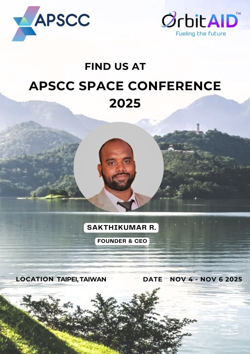 OrbitAID's tweet photo. Our Founder &amp; CEO Sakthikumar R speaks today at #APSCC2025 Taipei on Space Sustainability in APAC. 🌍

At OrbitAID Aerospace, sustainability is our mission — driving smarter, cleaner, and longer-lasting space operations. 🚀
#SpaceSustainability #OrbitAID https://t.co/DtCsvkHW21
