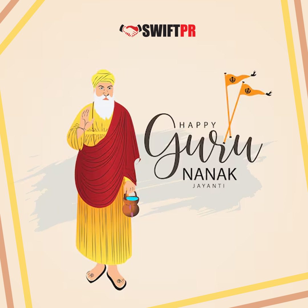 SwiftPR1's tweet photo. Spreading the light of wisdom and harmony on the auspicious occasion of Guru Nanak Jayanti. 

#gurunanakjayanti #wisdom #harmony #divineguidance #faith #peace #gurupurab https://t.co/VQRgfRJcmg