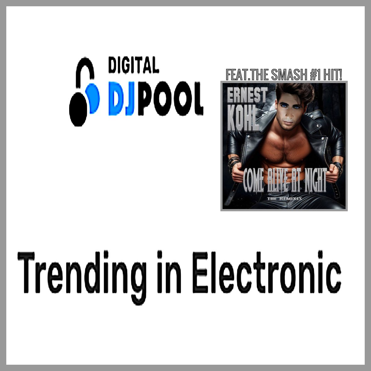 EMGMusicINC's tweet image. 🎧**SPECIAL EXCITING NEWS ERNEST KOHL'S - SMASH #1HIT "COME ALIVE AT NIGHT" ( THE REMIXES) MAXI-SINGLE HAS CHARTED ONCE AGAIN &amp;amp; IS FEATURED IN "DIGITAL DJ POOL" AS "TRENDING" IN NEW NOVEMBER 2025 EDITION"!!!**🎧
#1Hit #Top50 @NewRelease #Electronic #HiNRG #EDM #NuDisco #Trending