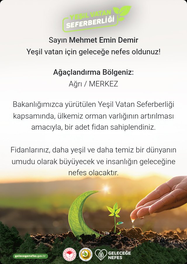 TasbasamakO's tweet photo. "Şahidimiz toprak, imzamız fidan, sevdamız yeşil vatan!" şiarıyla "Milli Ağaçlandırma Günü'nde" fidan sahipleniyor, toprakla buluşturuyoruz! https://t.co/1B3XKYNCQp