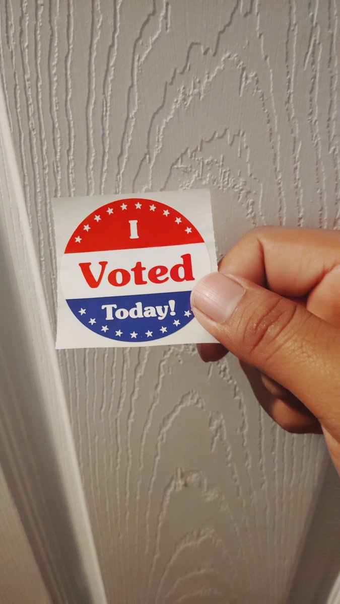 GroverDP's tweet image. Finally got one. My vote finally mattered. Sticker obtained.
