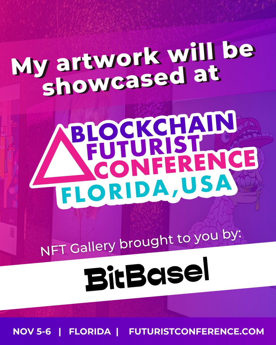 The last exhibition is over and now my artwork is to be seen at another one!

When: Nov 5th - 6th
Host: <a href="/bitbaselart/">BitBasel</a> NFT Art Gallery
Artwork: Shaken
Where: Blockchain Futurist Conference in Hollywood, Florida / <a href="/Futurist_conf/">Blockchain Futurist Conference</a> 

About the Exhibition
"This immersive exhibition will