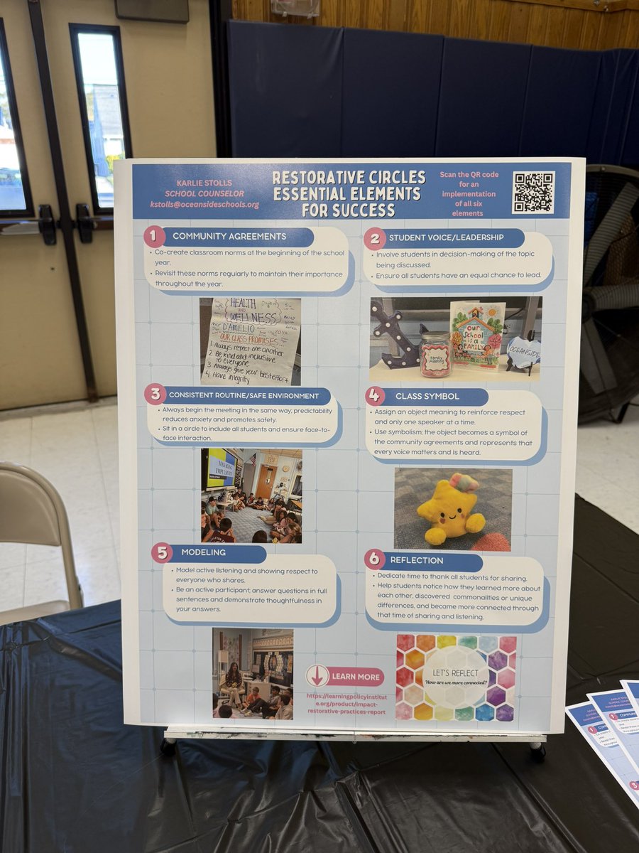 msstolls's tweet photo. Feeling incredibly grateful to have been a presenter at today’s districtwide conference! My Spark Session focused on 6 Essential Elements for Success when facilitating a restorative circle, something I am so passionate about😄💭✏️ @OSchoolsPR https://t.co/63UaheKeHI