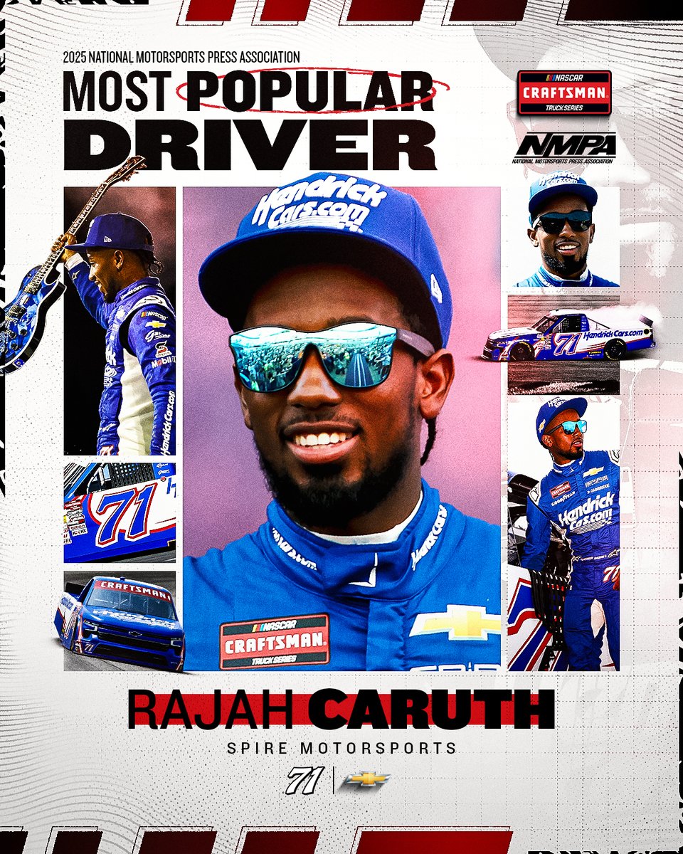 He goes back-to-back! 

<a href="/rajahcaruth_/">Rajah Kirby Caruth</a> is the 2025 NMPA Most Popular Driver in the CRAFTSMAN Truck Series!
