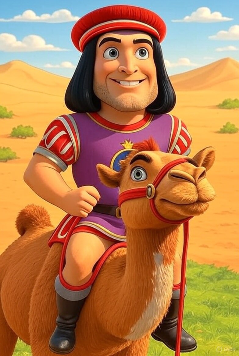 CamelsDoIt's tweet photo. After an abysmal start to the season the lads in purple face relegation. Will the Camels Do It? 

Lord Farquad had this to say when asked about the next match:  “Look I’m a man of short stature but I’m a big presence on the pitch.” https://t.co/yca9cZ0118