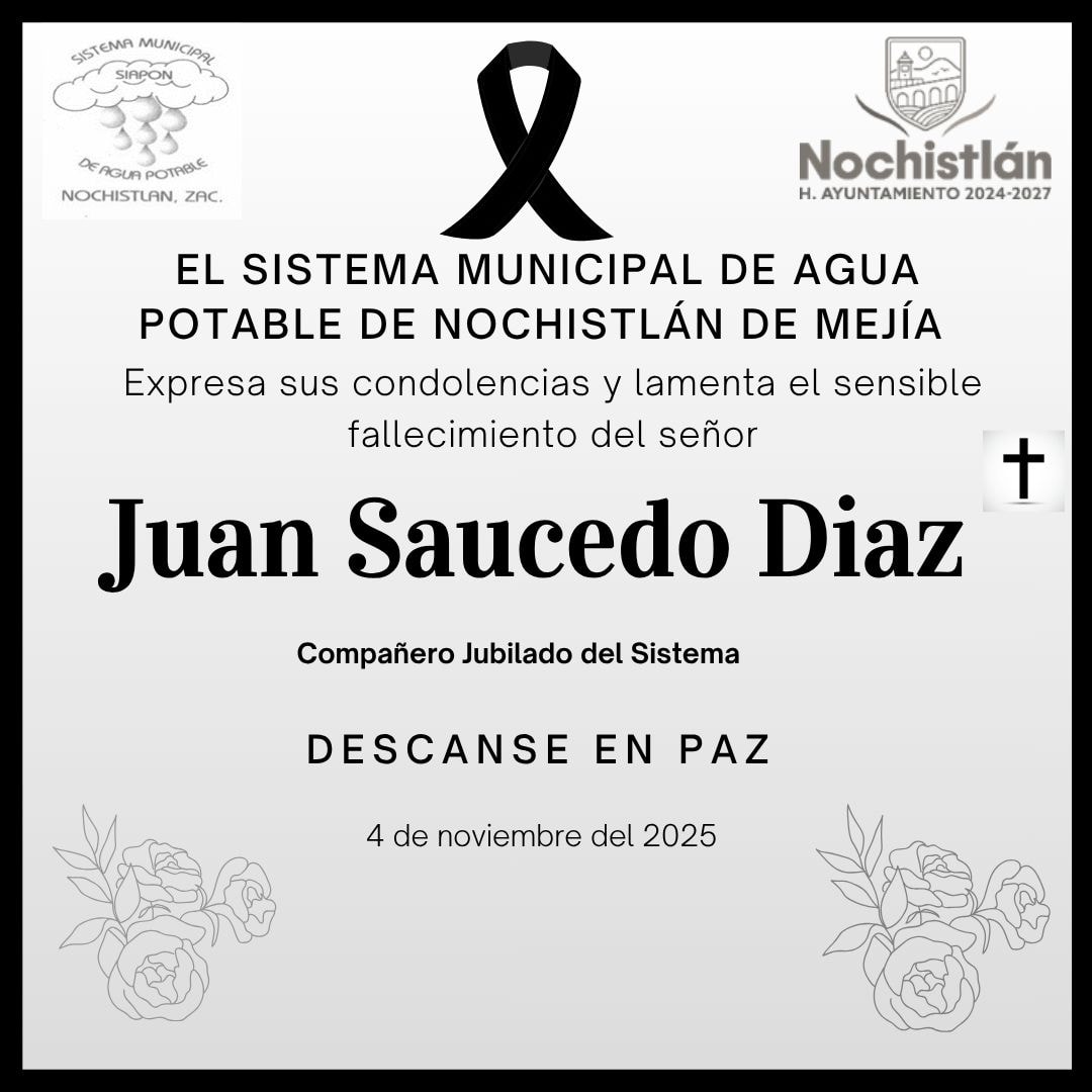 SIAPON2's tweet photo. Oramos por su eterno descanso y agradecemos sus años de servicio a SIAPON y al pueblo de Nochistlán.
#PersonajesDeNochistlan 
#QEPD https://t.co/fchppQTu9i