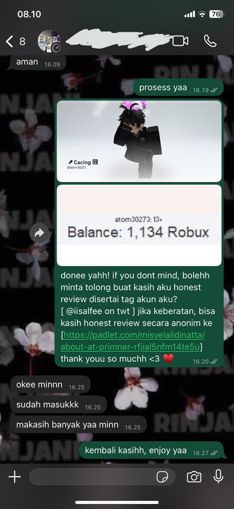 iisalfee's tweet photo. testie baruuu cihu, beli robux 100% amannn no tipu tipu #zonauang️ #zonajajanᅠᅠᅠ https://t.co/CyQdRDHQpR