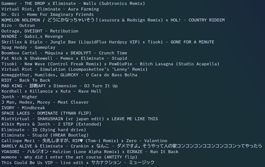 #understeers
遅くなりましたがセトリです！
めっちゃ楽しかったですありがとうございました！