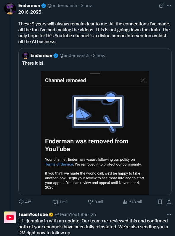 GoruposStudios's tweet photo. @TeamYouTube At this point its already quite evident the incompetence of your AI, this falsely demonetizing is severely affecting your community, please send an actuall human for review, this is the livelihood of many artists.
https://t.co/CaXihCMaxW https://t.co/VG5nhTb8nm
