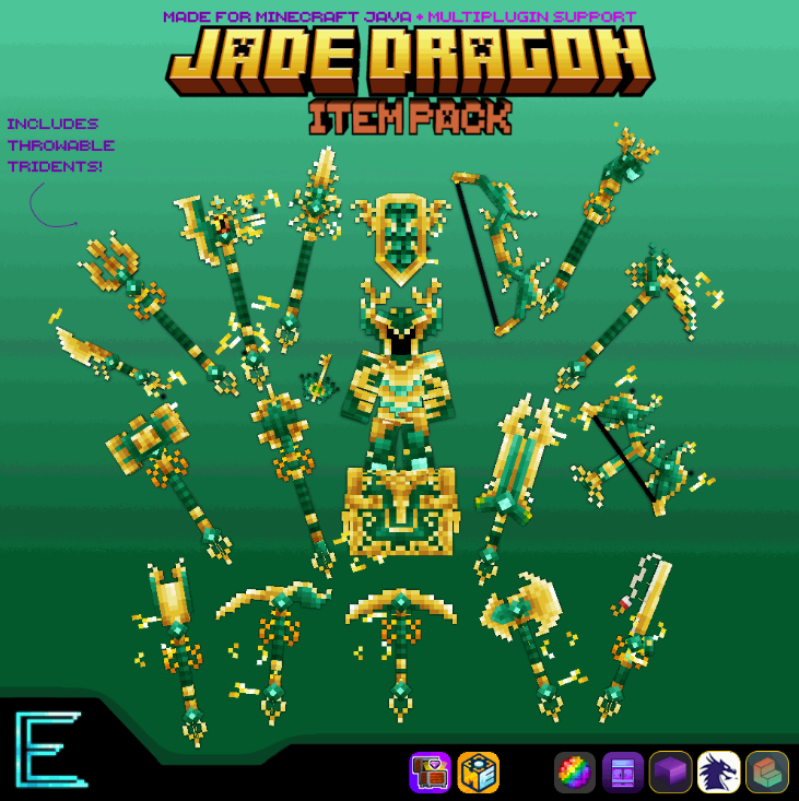 MCModelsNet's tweet image. The Jade Storm Dragon item pack from @EndesmanMC includes 16 weapons and tools, an animated crate, and a cosmetic Bag

Find the best Minecraft models and plugins on MCModels!