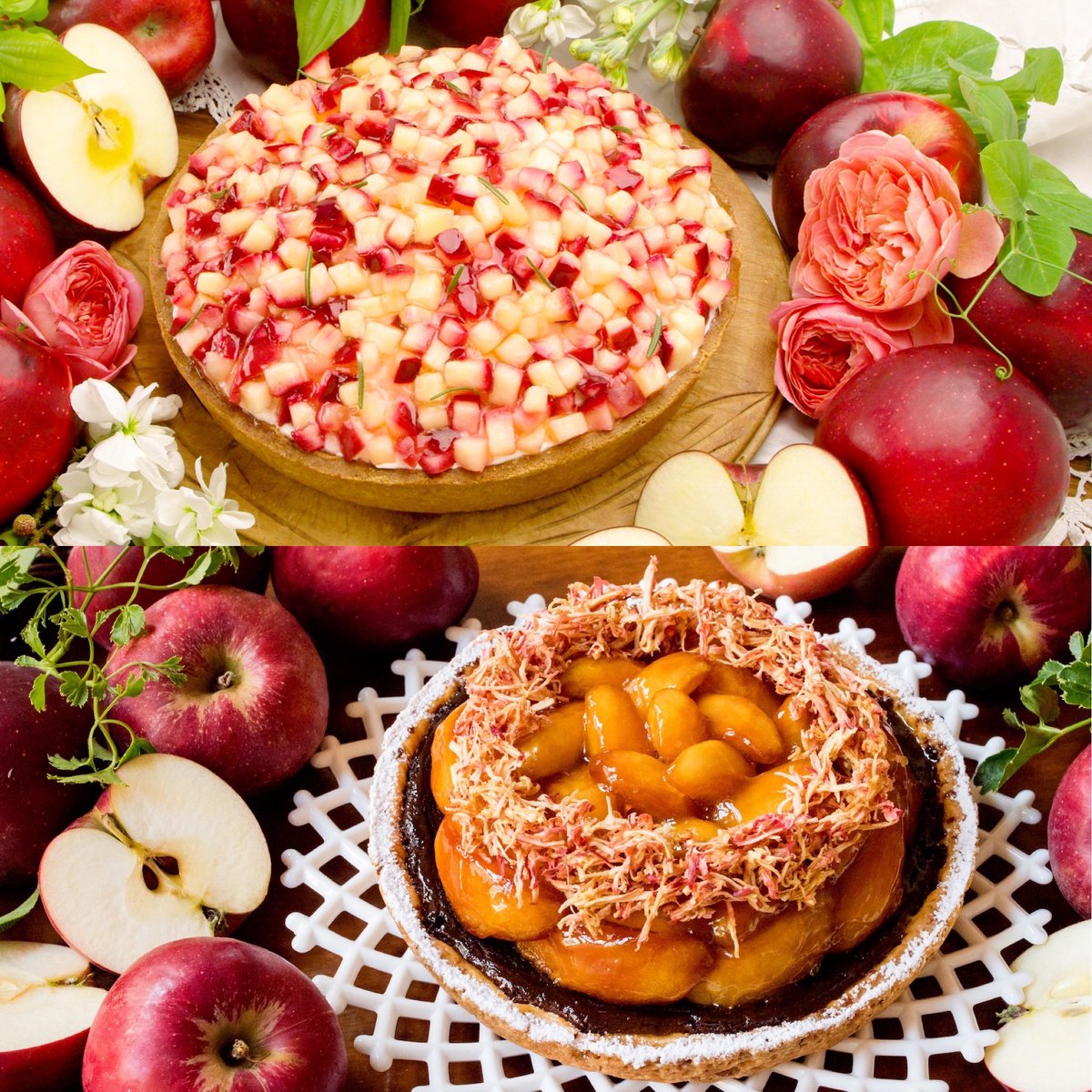 ／
本日は「いいりんごの日」🍎
＼

#キルフェボン では、真っ赤なリンゴを使ったタルトをご用意しています。

紅玉を多彩なレシピで仕立てた「甘酸っぱいリンゴのタルト」や、静岡・浜松・仙台店限定の「リンゴのタルト」で旬の味わいを楽しむティータイムを過ごしてみてはいかがでしょうか♪