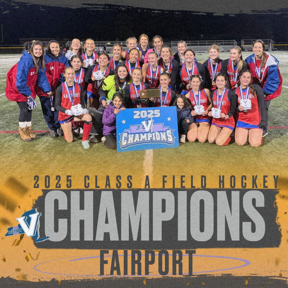 Congratulations, Fairport!  Class A Section V Field Hockey Champions!
🥳 🏆 🎉
