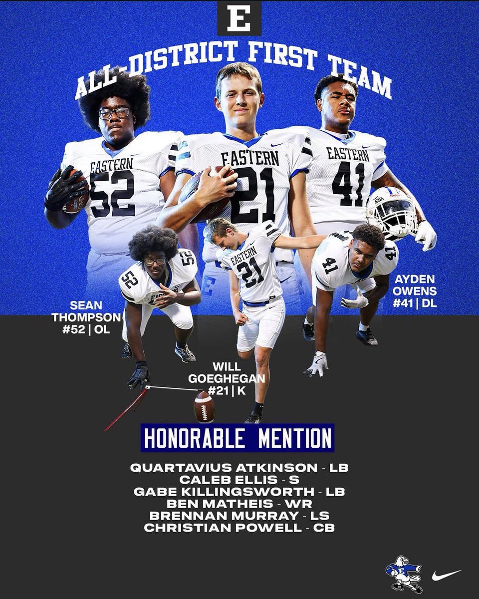 WGeoghegan8339's tweet photo. Very honored, Thank you teammates and coaches for making this possible.
@cgeoghegan10 @CoachDoz_ 
@Coachmorton23 @athleticsEHS @KohlsKicking @KickingWorld @CombineKicking @CoachMaslowski 
@JamesWilhoit25 @CoachLaRussa https://t.co/FDoAfk6I6i