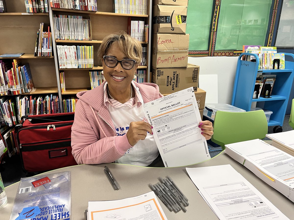 TwinOne56's tweet photo. It’s Election Day and I’m paying homage to my dear mother’s legacy serving as a poll worker. At this moment, the polls are still open for you to make your vote count. https://t.co/sp0bR1Q0VM