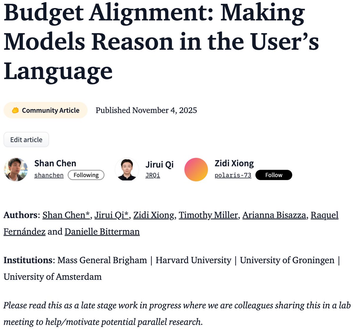 Jirui_Qi's tweet image. 1/ Multilinguality &amp;amp; RL folks: Previously, we found LMs often fail to produce reasoning traces in the user&apos;s language; prompting/SFT helps, but hurts accuracy. (To be presented on Fri Nov 7, 12:30-13:30 #EMNLP2025 )

⚠️ More importantly, we already tested an RL fix! Thread below.