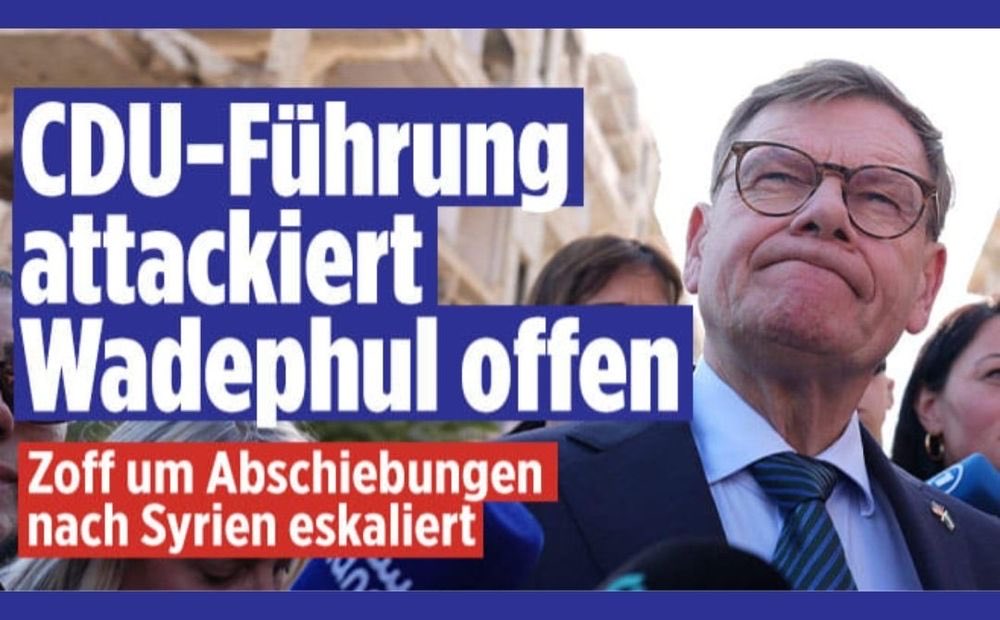 Der einzige #CDU-#Minister, der sich selbst ein Bild der Lage in #Syrien macht und beim Thema #Abschiebungen nicht auf #Nius hört, wird fertiggemacht. 

Mehr muss man über die #Union nicht wissen.