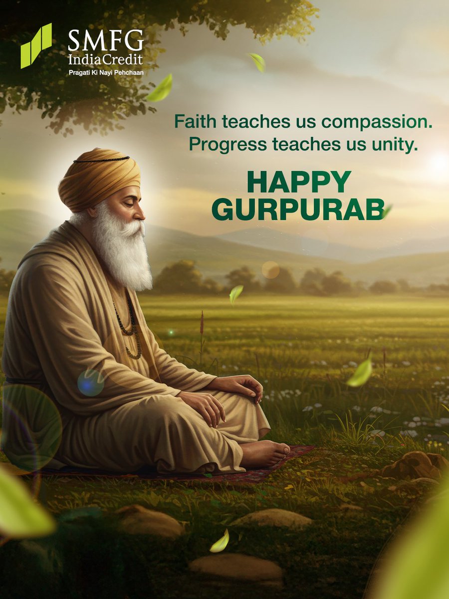 Where there’s compassion, there’s growth.
This Gurpurab, let’s grow together in every way.
#HappyGuruNanakJayanti

[Guru Nanak Jayanti, SMFG India Credit]