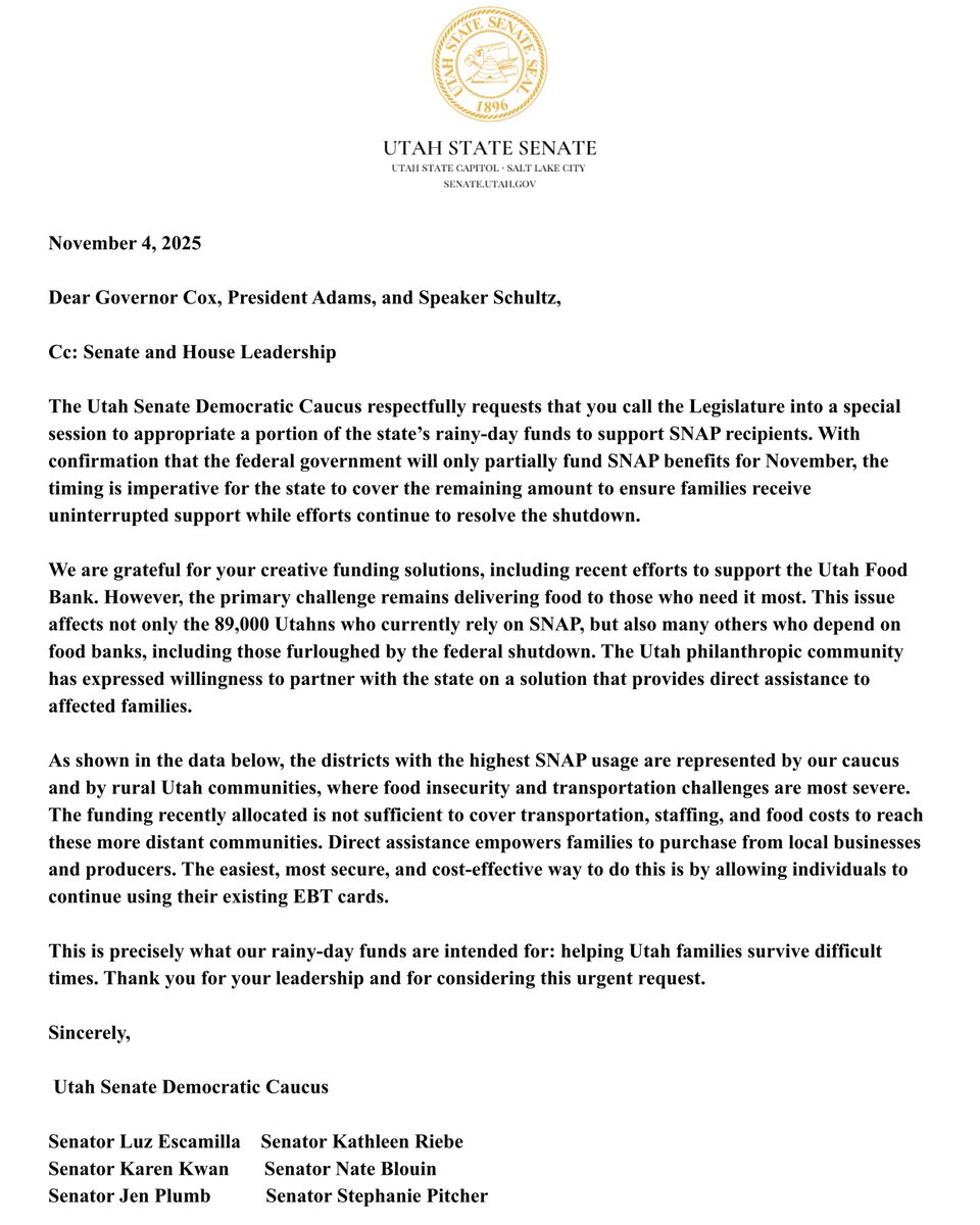 Utah Senate Democrats tweet media