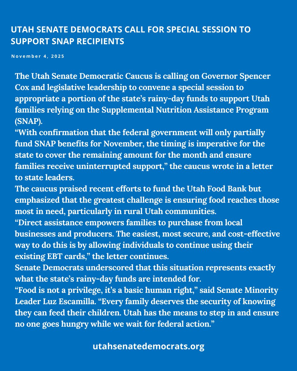 Utah Senate Democrats tweet media