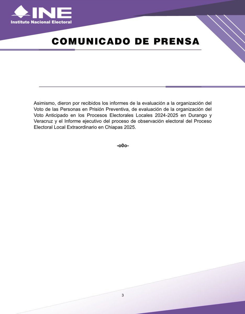 #BoletínINE 📑 | Resuelve INE 128 Procedimientos Ordinarios Sancionadores. 

centralelectoral.ine.mx/2025/11/04/res…