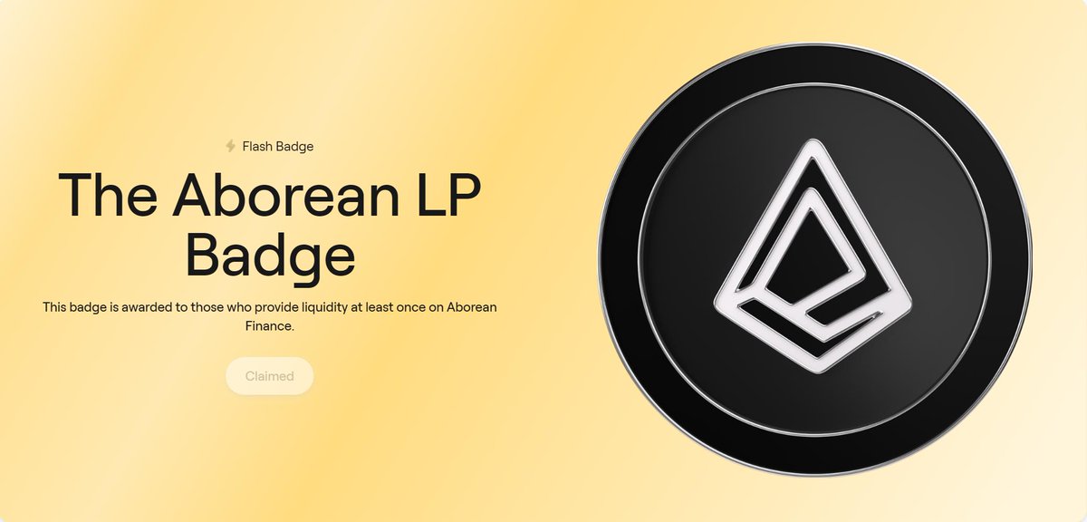 🌟 Detailed Guide: Claim The Aborean LP Badge in <a href="/AbstractChain/">Abstract</a>  🌟

This is an opportunity for Early Adopters and Liquidity Providers (LPs) on Aborean Finance to receive the prestigious Aborean LP Badge. Follow the simple steps below to make sure you don't miss out on this