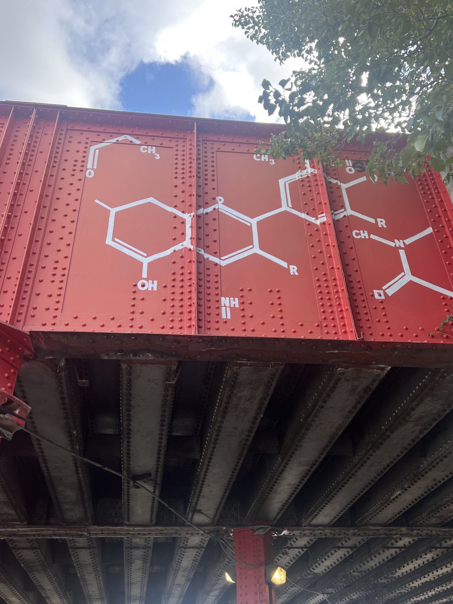 Superhero’s and compounds rising above streets in CLE, sights from fall bike commute to C3TD office ⁦<a href="/CCLRI/">Cleveland Clinic Research</a>⁩