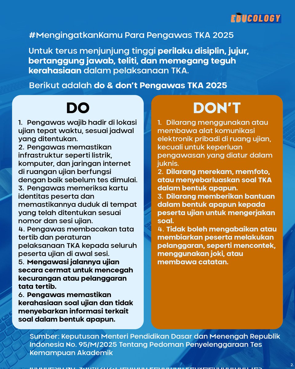 educology_id's tweet photo. Tidak untuk dicontoh dan ditiru membawa HP saat ujian ‼️

Ujian bukan tempat untuk curang! Teruntuk peserta dan pengawas TKA 2025, mari kita junjung tinggi integritas dan kejujuran ✊🏻

#TKA #TKAJujurGembira #TesKemampuanAkademik https://t.co/J0x3mszgdv