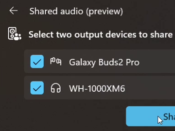 madonomori's tweet photo. PCの音声を2台のBluetoothデバイスに出力可能に ～Windows 11で「共有オーディオ」がテスト開始／友人と一緒に音楽を楽しんだりできる https://t.co/xuI1NvIZWi https://t.co/KdHCY8hxDc