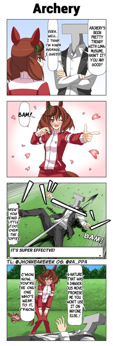 JhonHearerer's tweet photo. Nice Nature does 3x damage against trainer types.

#UmaTranslations #UmaMusume https://t.co/HfCrZ9hs3L