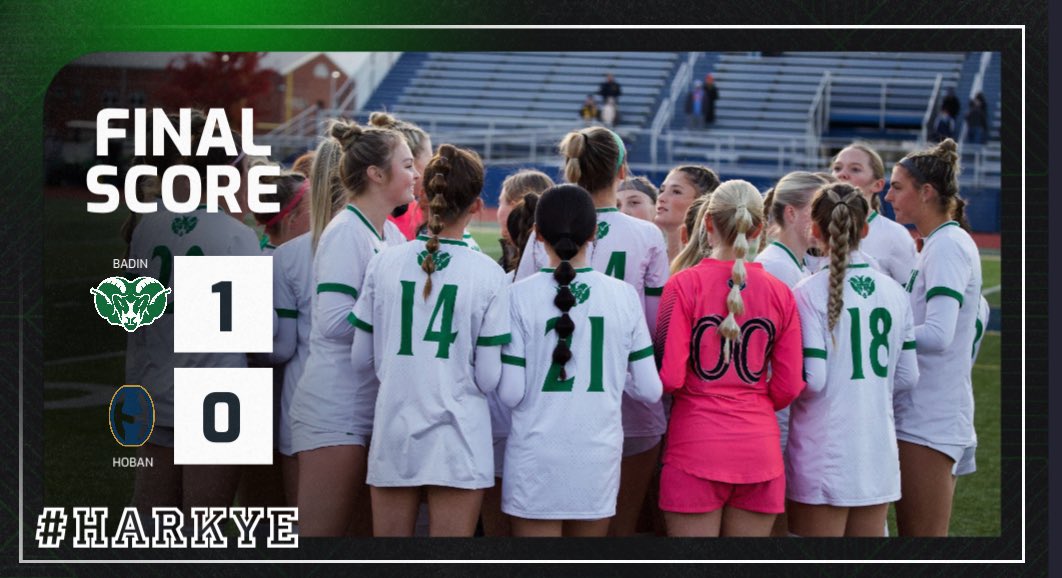 RAMS ARE HEADED TO THE STATE FINALS!!!

Badin-1
Hoban- 0

Badin will play the winner of Bay Village and Granville on Saturday at 1pm at Historic Crew Stadium for the State Championship. 

ONE. MORE. 

#HarkYe 🐏