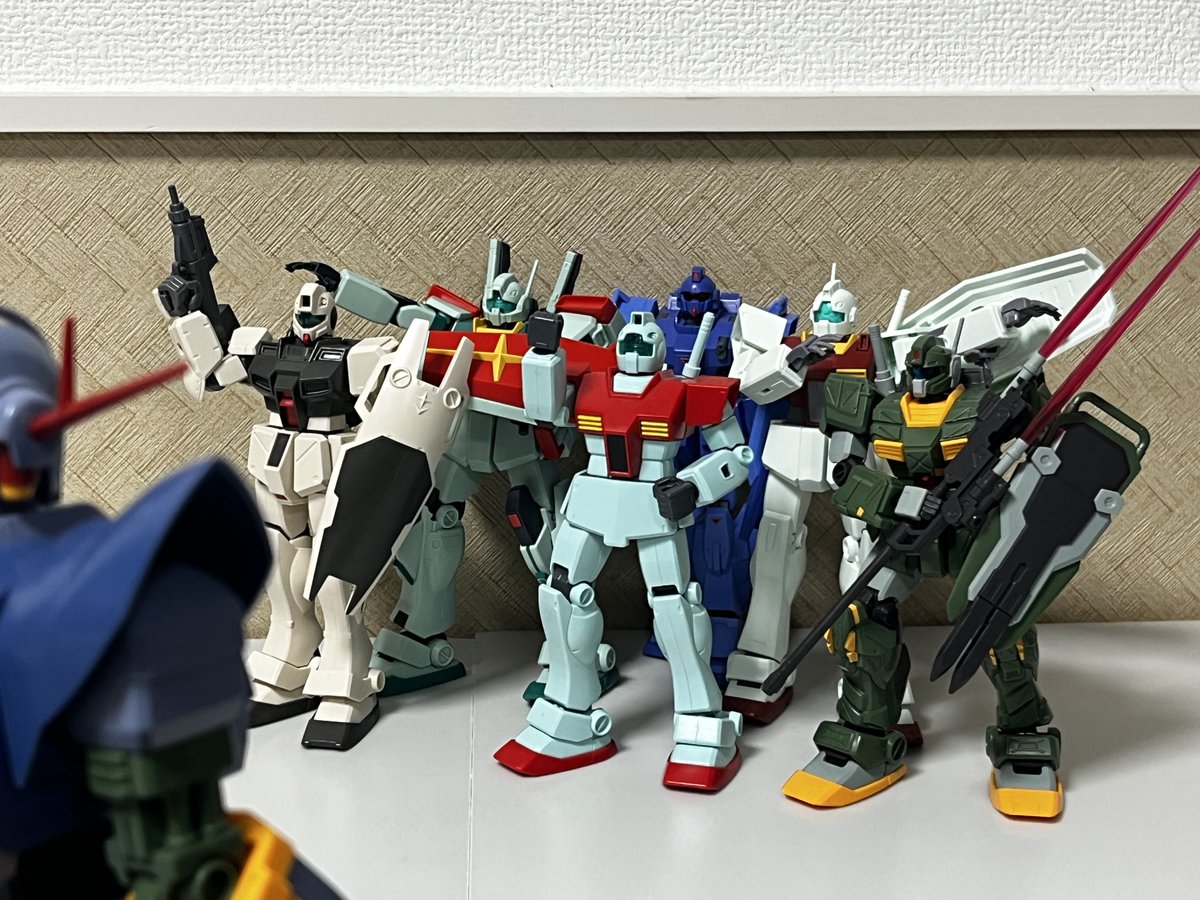 takou_ataru's tweet image. 「５人揃って！」
#ガンプラ　
#プラモゆっくり劇場