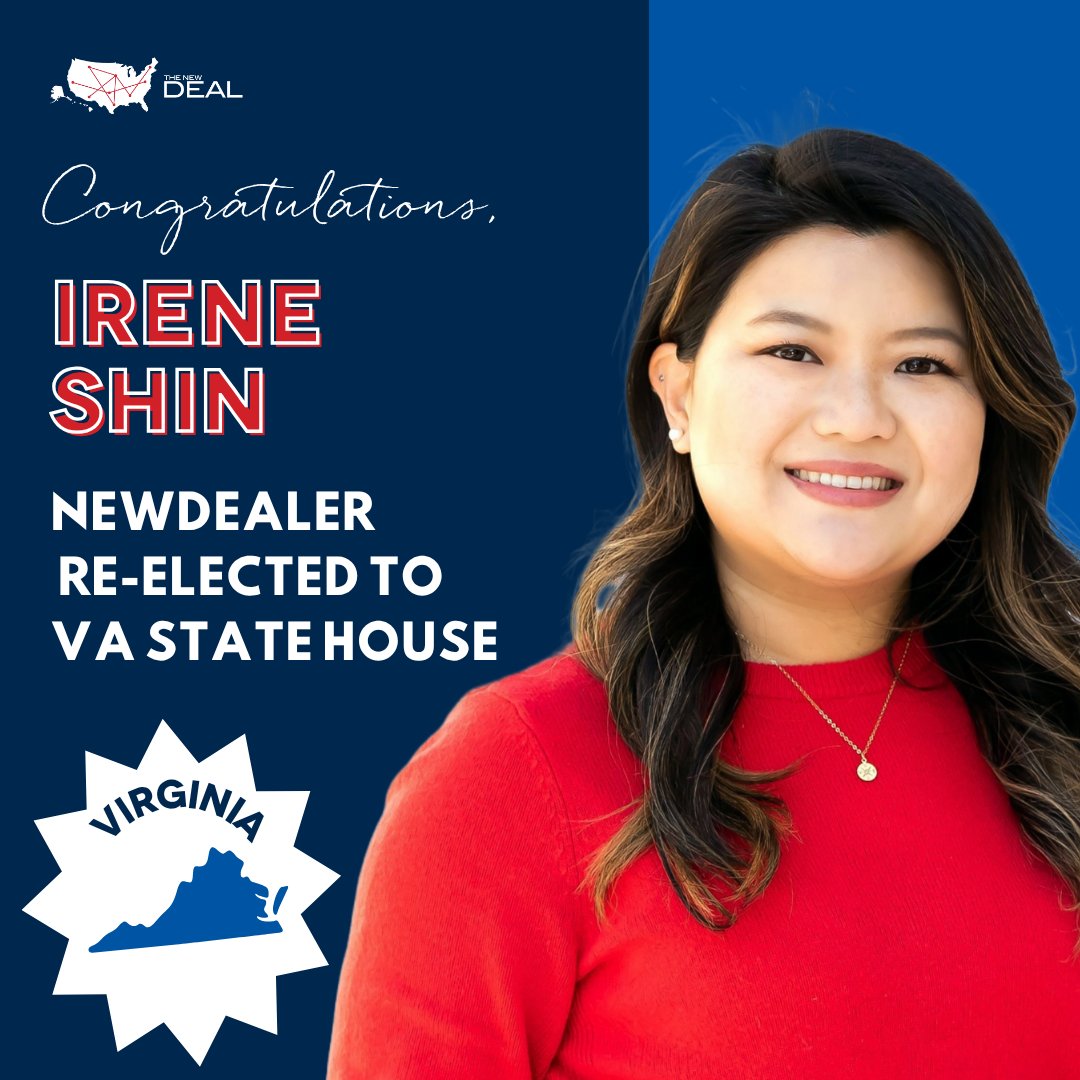 Congratulations to #NewDEALer <a href="/ireneshintweets/">irene shin 🐰</a> on her re-election to the Virginia House of Delegates!