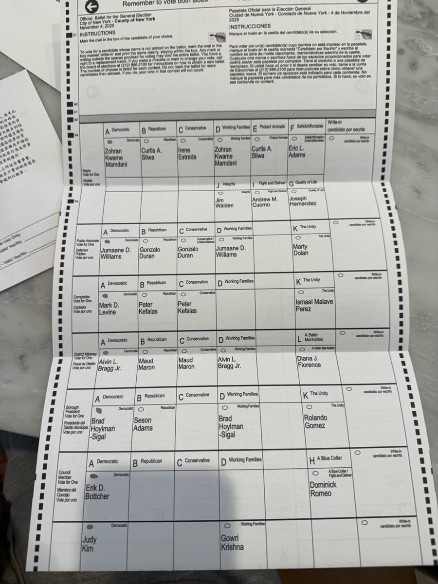 I am a Swedish citizen. I am currently on vacation in NYC so I stopped by if I could vote and I got in! Actually insane that no one asked me for my ID 😂