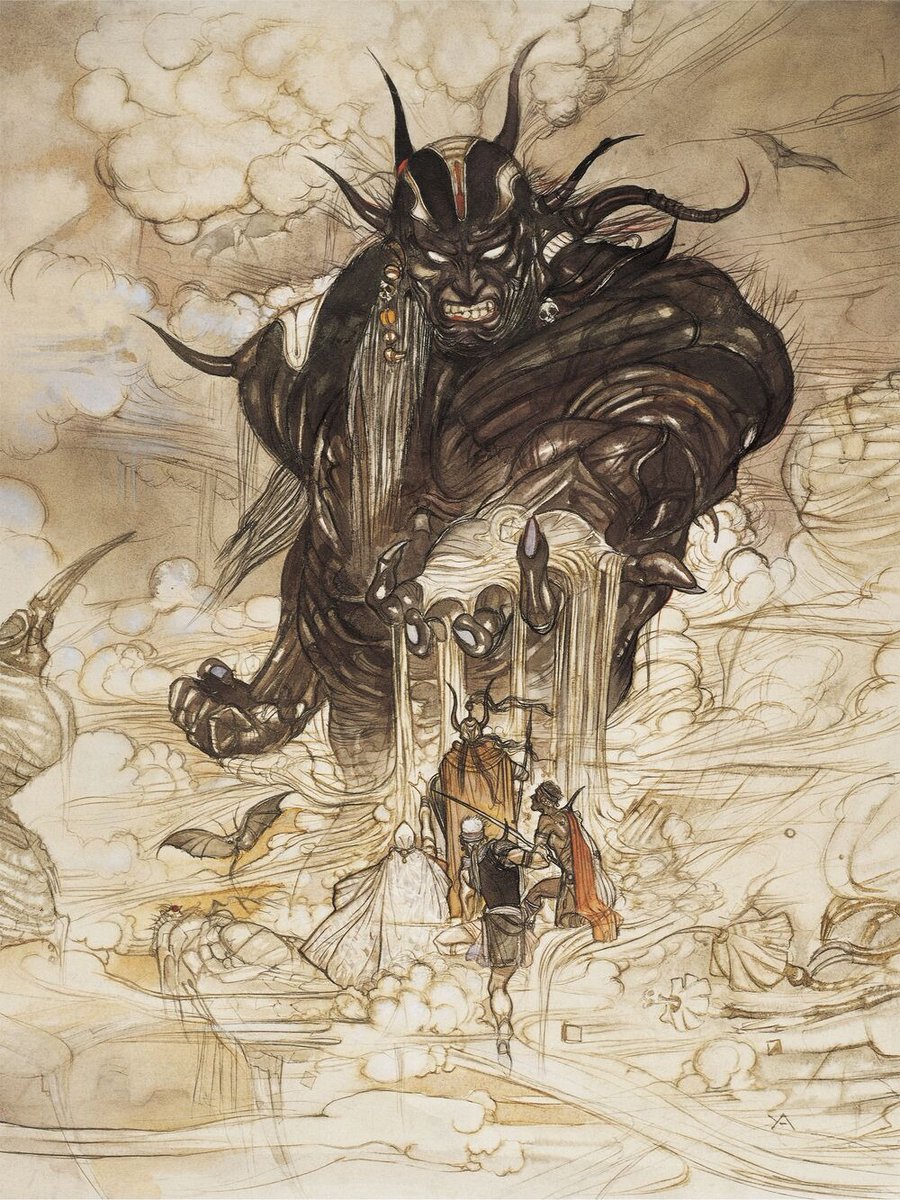 FantasyAnime's tweet image. Some of Yoshitaka Amano's art for the first Final Fantasy