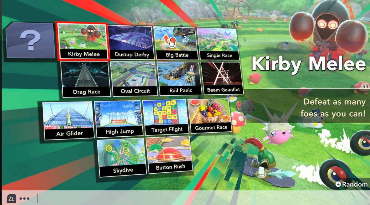 Days_Kirby's tweet photo. 16 DAYS UNTIL KIRBY AIR RIDERS

A look of all the stadiums (that we know of)! Wait why is that one called Kirby Melee? What a narcissist... https://t.co/VW0xT4gD7D