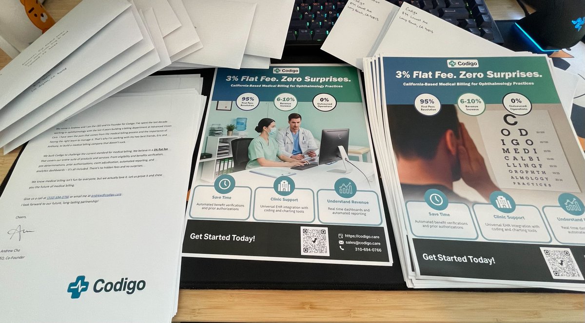 CodigoCare's tweet image. Today is Codigo's first mail day! ✉️ 😁 

Do tech startups use mail?  Is snail mail dead?! #mail #startups #MedicalBilling