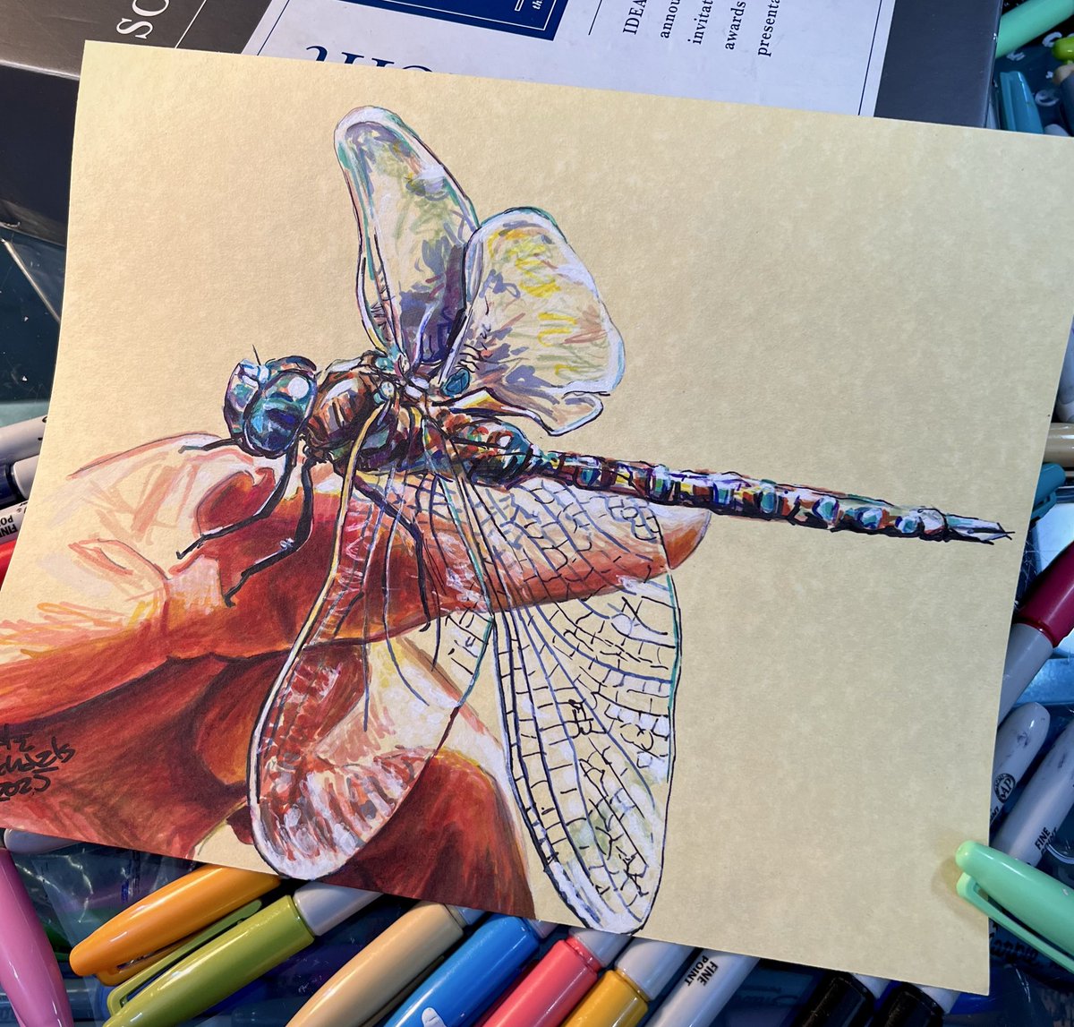 It’s rare for me to post a finished drawing that’s still available but the #Dragonfly is up for grabs! Hit me up if you’re interested in the original. 

One of a kind, and hand drawn with Sharpie markers on 8”×10” paper.

#NateMichaelsArt #art #drawing #TraditionalArt #goodluck