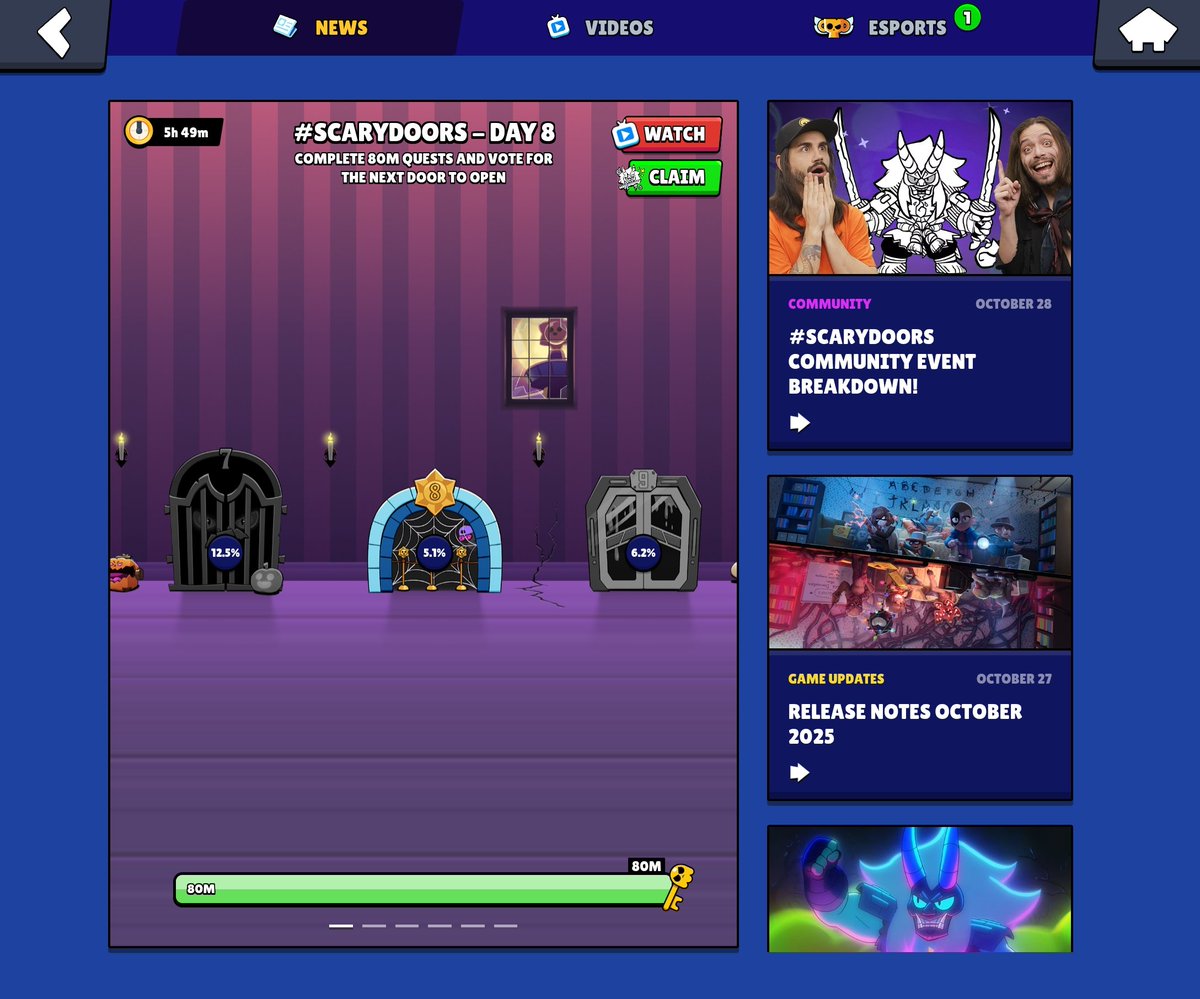 My last vote wasnt to bad.  I chose 8 on day 8 🥸

#BrawlStars #scarydoors