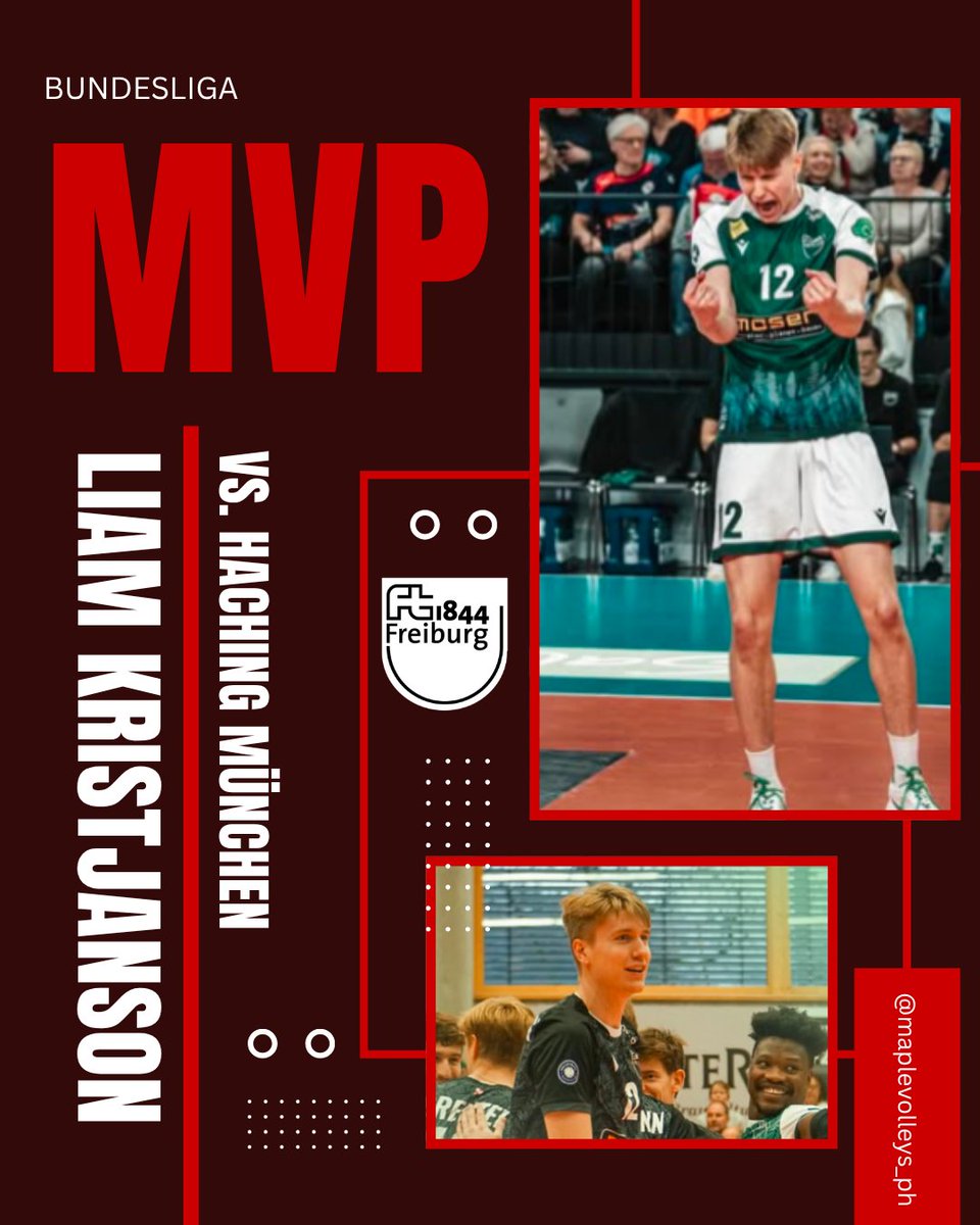 maplevolleys_ph's tweet photo. Congratulations to Liam Kristjanson for being named MVP during matchday 4 🔥

📸 ft1844volleyball https://t.co/oQmxthqqf3