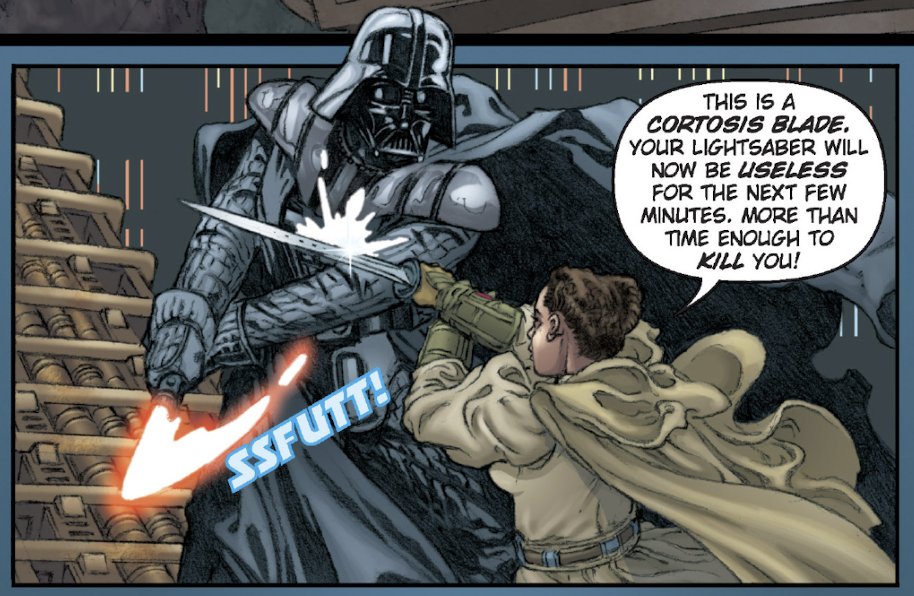 "Since when can you headbutt lightsabers?! The Acolyte broke canon!!!"

Star Wars comics in 2005: