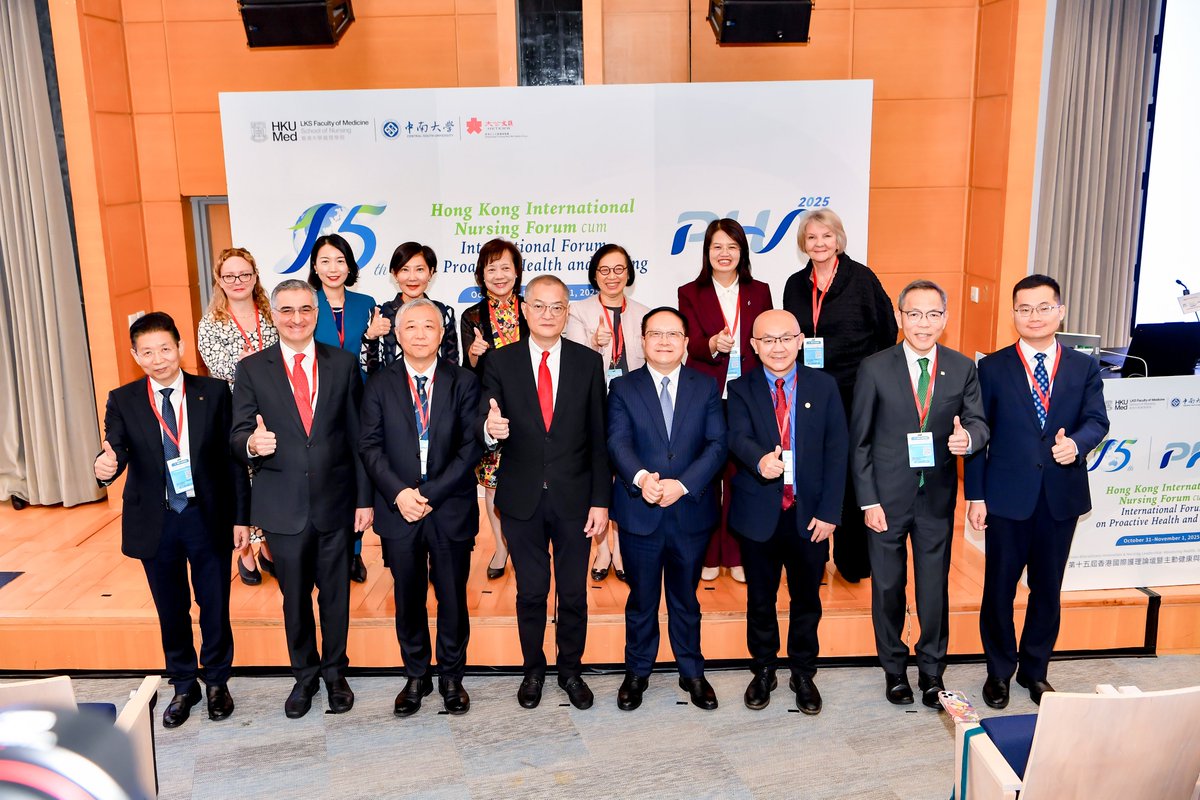 hku_son's tweet image. The 15th HK International #Nursing Forum (#HKINF) cum International Forum on #Proactive #Health and #Ageing was successfully held on Oct 31 – Nov 1, 2025, organised by @hkuson, the Xiangya School of Nursing, Central South University, and Hong Kong Ta Kung Wen Wei Media Group.