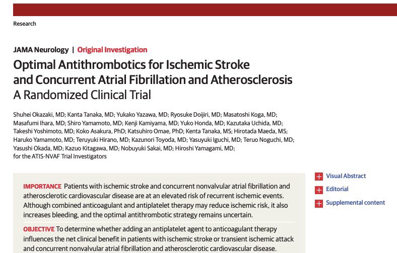 CAlejandroneuro's tweet photo. Anticoagulantes y Antiagregacion Plaquetaria en #ACV

🧠En pacientes con ACVi, FANV y ASCVD

💊Añadir un antiplaquetario a la terapia anticoagulante no ofreció ningún beneficio clínico neto comparado con monoterapia anticoagulante

👹Peor, terapia combinada 📈 riesgo de sangrado.

🔗: https://t.co/yXUdaJS7R4