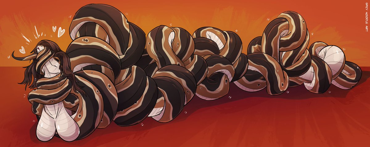 Spicynoodle_art's tweet photo. Self-care is the best care! Did Nadee's coil massage practice turn into a self-bondage session yet AGAIN? Either way, I think she's enjoying it.

Commission for https://t.co/SR0IO1JTLq (To'Vark)

#nadee #coiled #snake #scalie #bondage #massage #selfcare https://t.co/nx5aYFtqze
