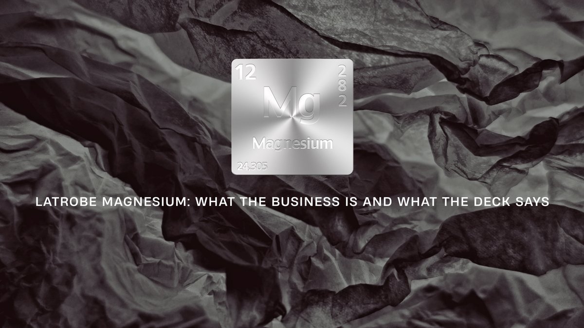 Samso_Insights's tweet image. #LatrobeMagnesium - What the Business Is and What the Deck Says - A Magnesium Metal Story. Use associated by-products - #browncoalash via #hydromet/thermal #reduction process 
wix.to/8qpNTSL 

 #Samso #SamsoNews #SamsoInsights #CoffeewithSamso #CoffeewithSamso #ASX $lmg