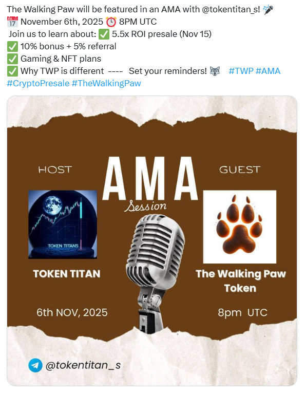 The Walking Paw tweet media