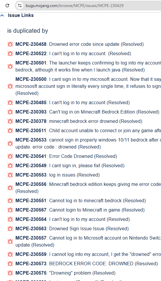 ufcpp's tweet image. bugs.mojang.com/browse/MCPE/is…
わァ……
(重複 issue 多すぎてちいかわみたいな声出そうになった。起こしてる問題ひどいから何にも同情できないけど。)