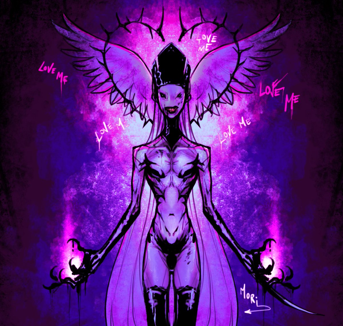 fleshfunk's tweet photo. Lover's Decay.

Full version in replies.

#sorrywereclosed #theduchess #duchess #neon #latex #bodyhorror #fanart #demon #angel https://t.co/XpdVrsFAY1