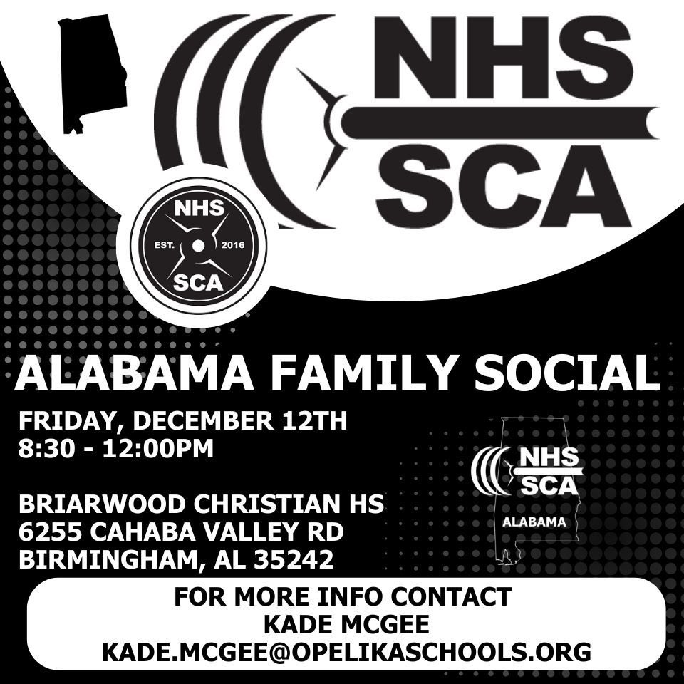 NHSSCA_AL's tweet image. Alabama High School Strength Coaches!

Make plans to join us at one of these 4 locations for a FREE “Bring your own Topic” workshop.

No speakers or presentations planned. Just coaches meeting up to talk all things Strength and Conditioning!

You have ?’s, we got answers! #FAMILY
