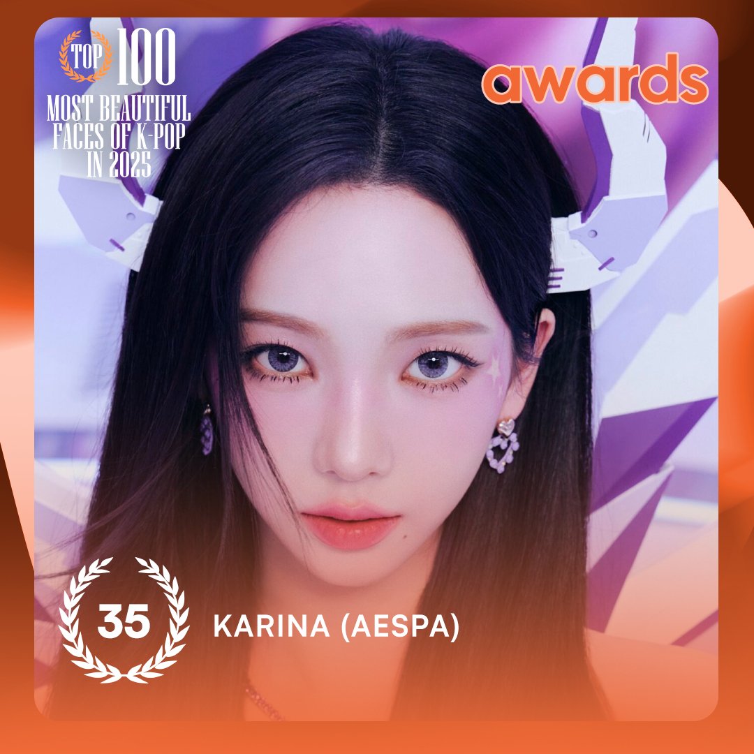 TOP100KPOP's tweet photo. TOP 100 – Most Beautiful Faces Of K-POP in 2025

#35 KARINA (AESPA)

Congratulations! 🎉 https://t.co/mw76RhCexg